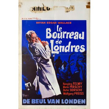 LE BOURREAU DE LONDRES Affiche de cinéma- 35x55 cm. - 1963 - Hansjörg Felmy, Edwin Zbonek