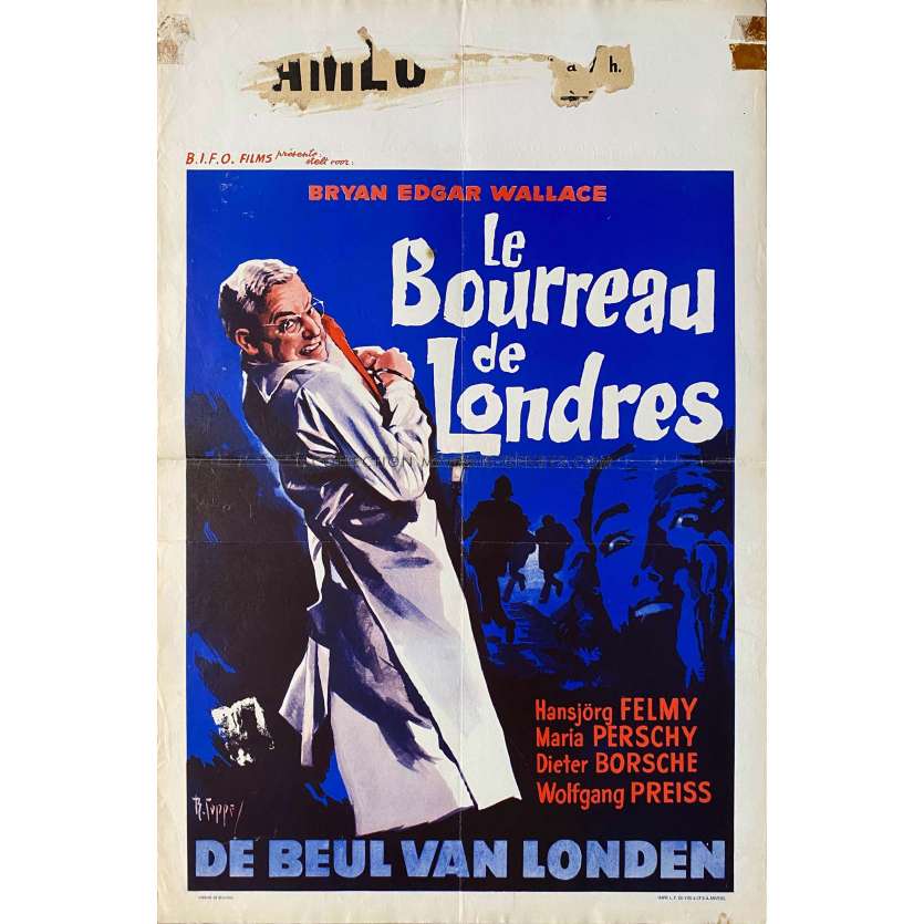 LE BOURREAU DE LONDRES Affiche de cinéma- 35x55 cm. - 1963 - Hansjörg Felmy, Edwin Zbonek