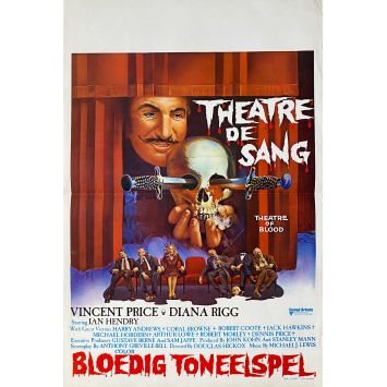 THEATER OF BLOOD Belgian Movie Poster- 14x21 in. - 1973 - Douglas Hickox, Vincent Price