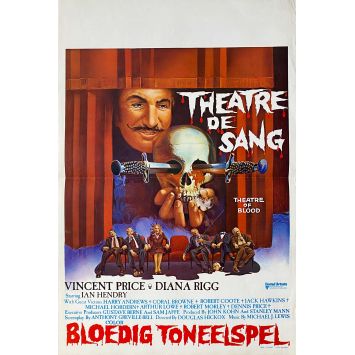 THEATRE DE SANG Affiche de cinéma- 35x55 cm. - 1973 - Vincent Price, Douglas Hickox