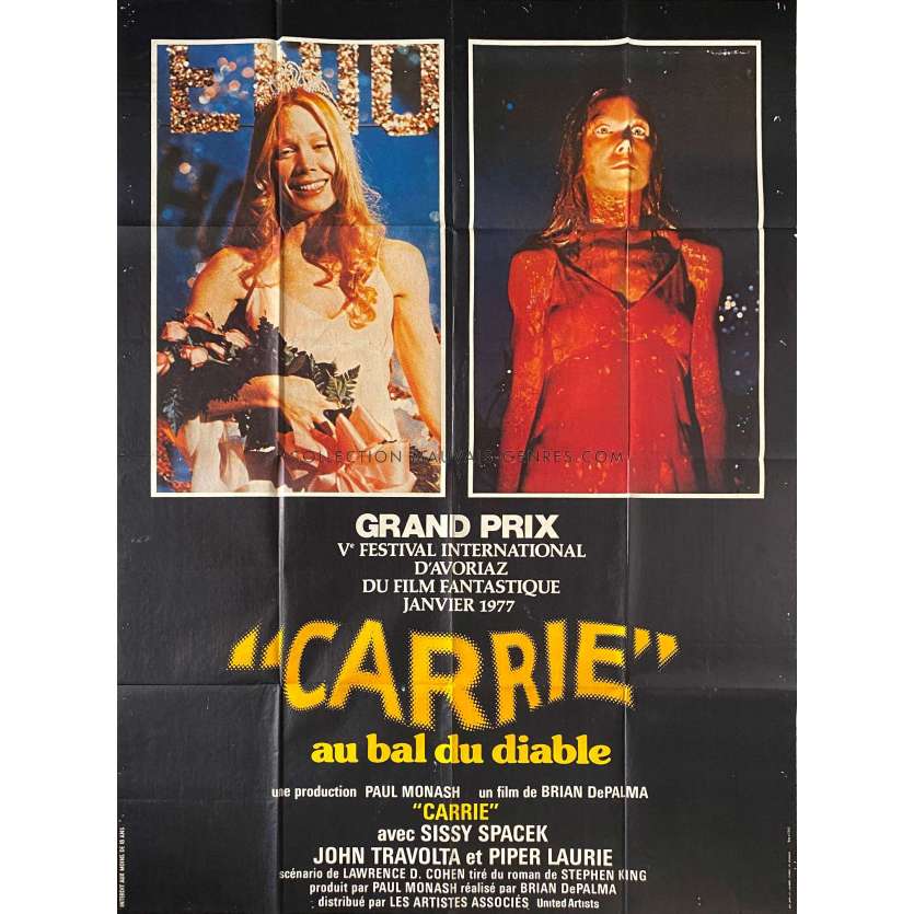 CARRIE French Movie Poster- 47x63 in. - 1976 - Brian de Palma, Sissy Spacek