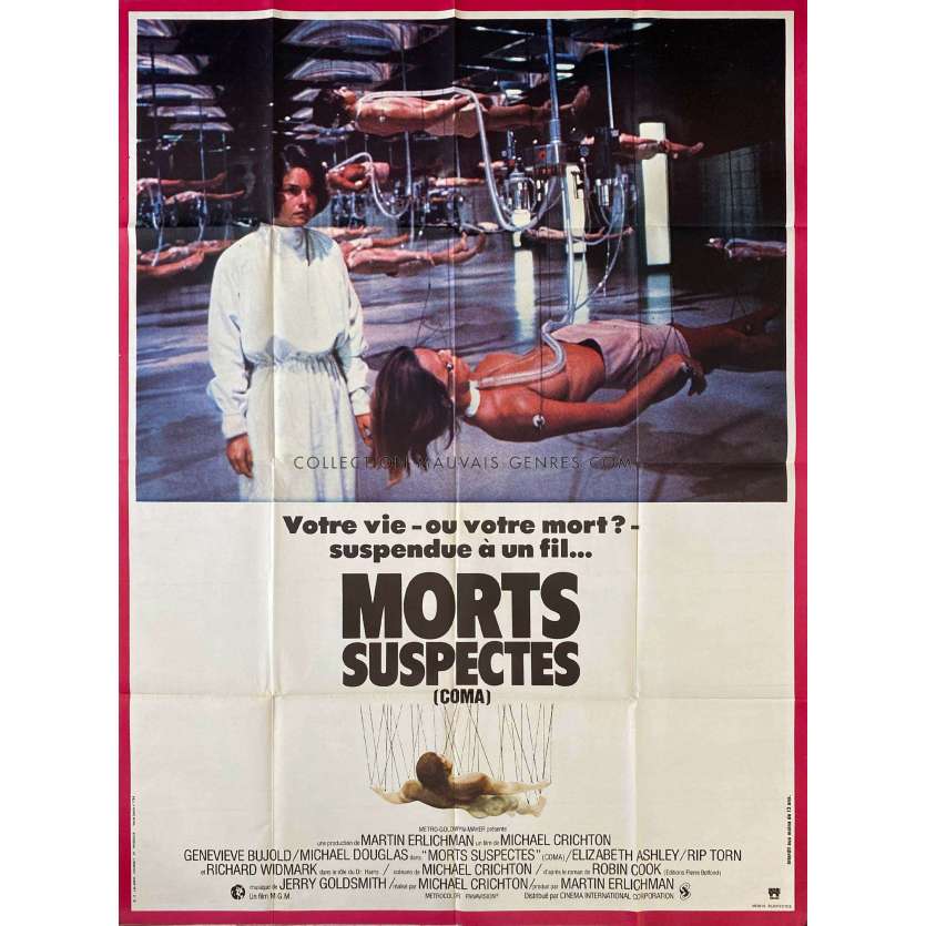 COMA MORTS SUSPECTES Affiche de cinéma- 120x160 cm. - 1978 - Michael Douglas, Michael Crichton