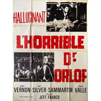 THE AWFUL DR. ORLOF French Movie Poster- 47x63 in. - 1962 - Jesús Franco, Conrado San Martín