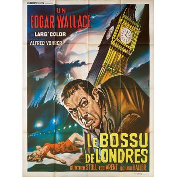 THE HUNCHBACK OF SOHO French Movie Poster- 47x63 in. - 1966 - Edgar Wallace, Günther Stoll