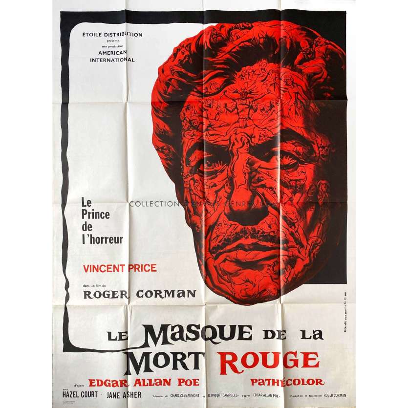 THE MASQUE OF THE RED DEATH French Movie Poster- 47x63 in. - 1964 - Roger Corman, Vincent Price