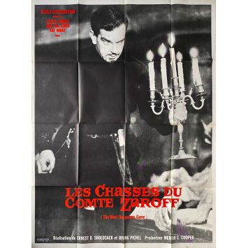 LES CHASSES DU COMTE ZAROFF Affiche de cinéma- 120x160 cm. - 1932 - Fay Wray, Ernest B. Shoedsack
