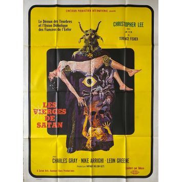 THE DEVIL RIDES OUT French Movie Poster- 47x63 in. - 1968 - Terence Fisher, Christopher Lee