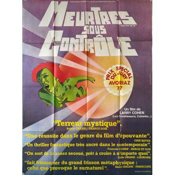 MEURTRES SOUS CONTROLE Affiche de cinéma- 120x160 cm. - 1976 - Tony Lo Bianco, Larry Cohen