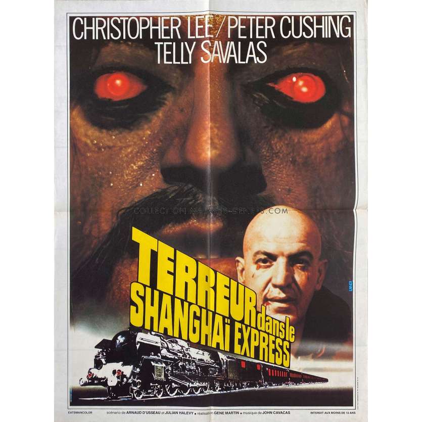 HORROR EXPRESS French Movie Poster- 23x32 in. - 1972 - Christopher Lee, Peter Cushing