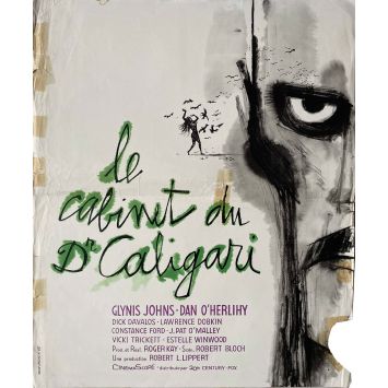 LE CABINET DU DR CALIGARI Affiche de cinéma- 40x54 cm. - 1920/R1960 - Conrad Veidt, Robert Wiene