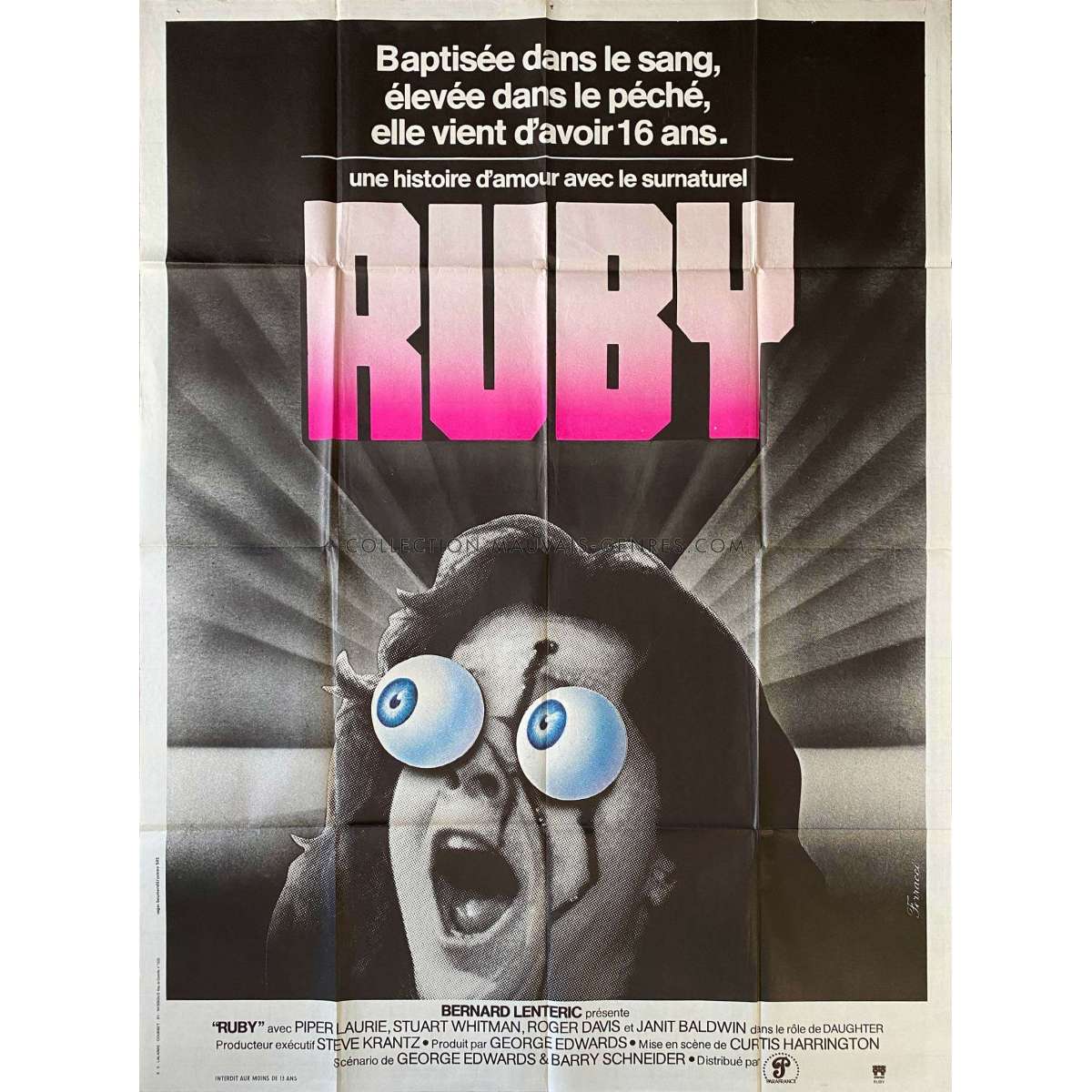 Affiche de cinéma française de RUBY 120x160 cm.