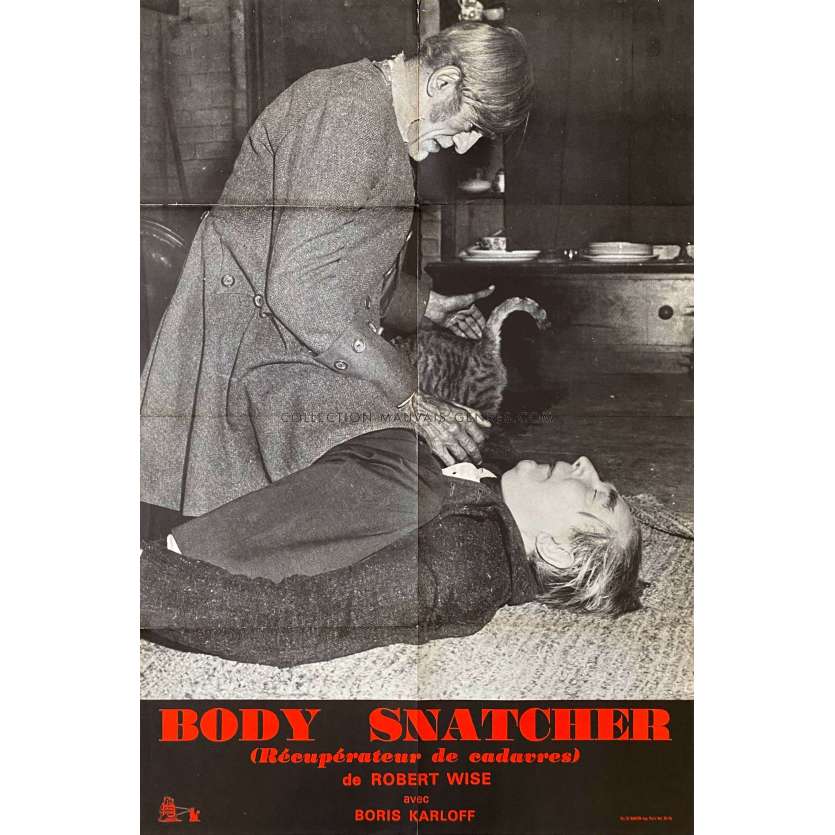 THE BODY SNATCHER French Movie Poster- 32x47 in. - 1945/R1970 - Robert Wise, Boris Karloff