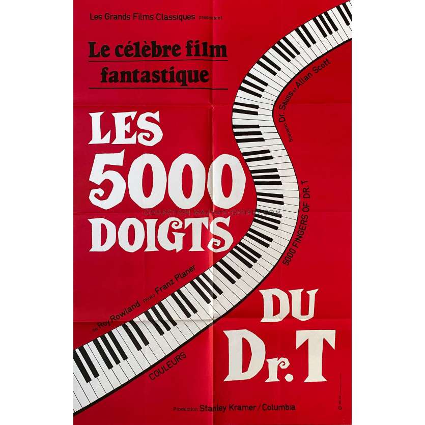 LES 5000 DOIGTS DU DR T Affiche de cinéma- 80x120 cm. - 1953 - Peter Lind Hayes, Roy Rowland