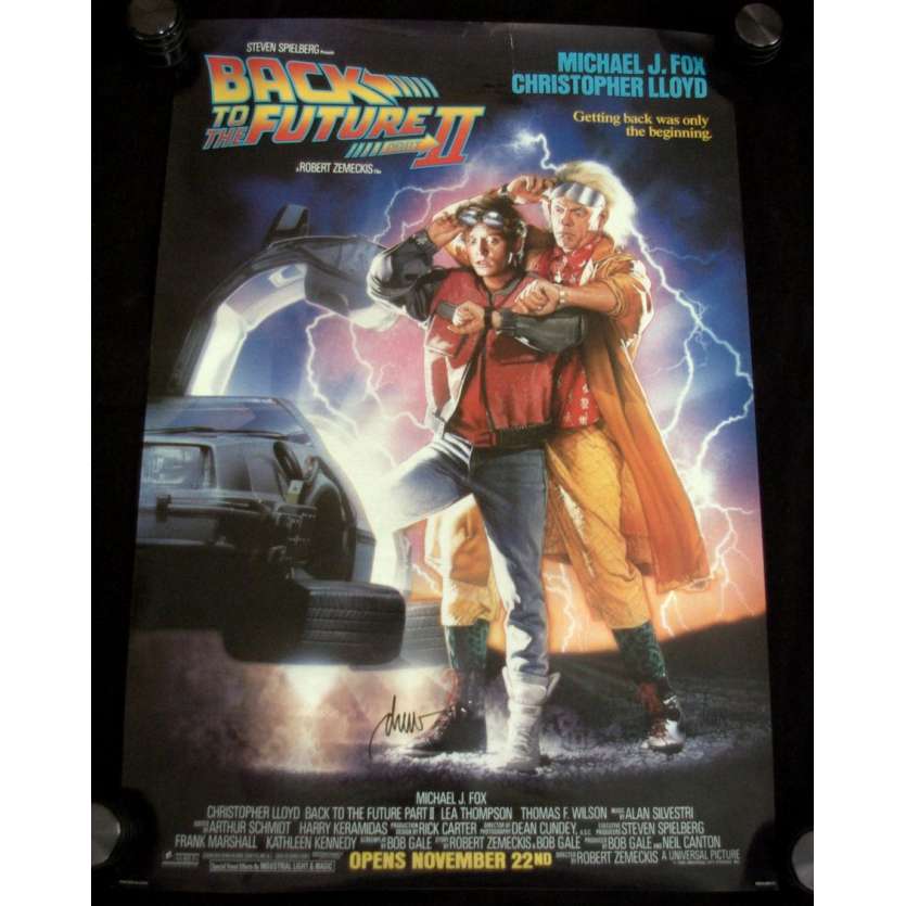 RETOUR VERS LE FUTUR 2 Affiche SIGNEE par Drew Struzan US '89 Signed Poster