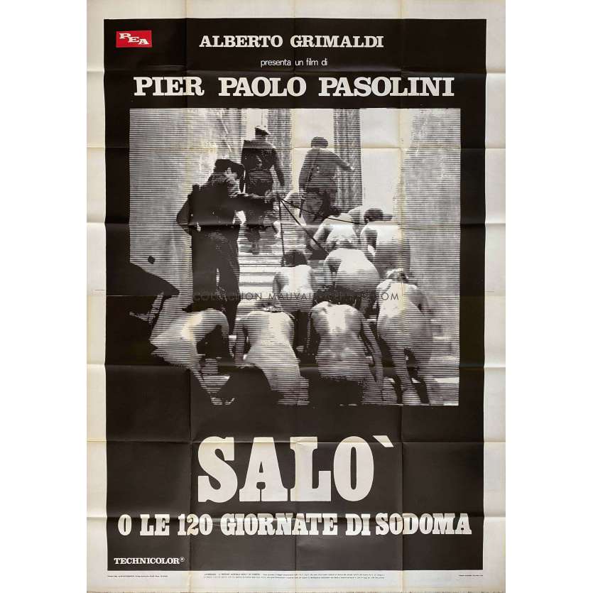 SALO OR THE 120 DAYS OF SODOM Italian Movie Poster- 55x70 in. - 1975 - Pier Paolo Pasolini, Paolo Bonacelli