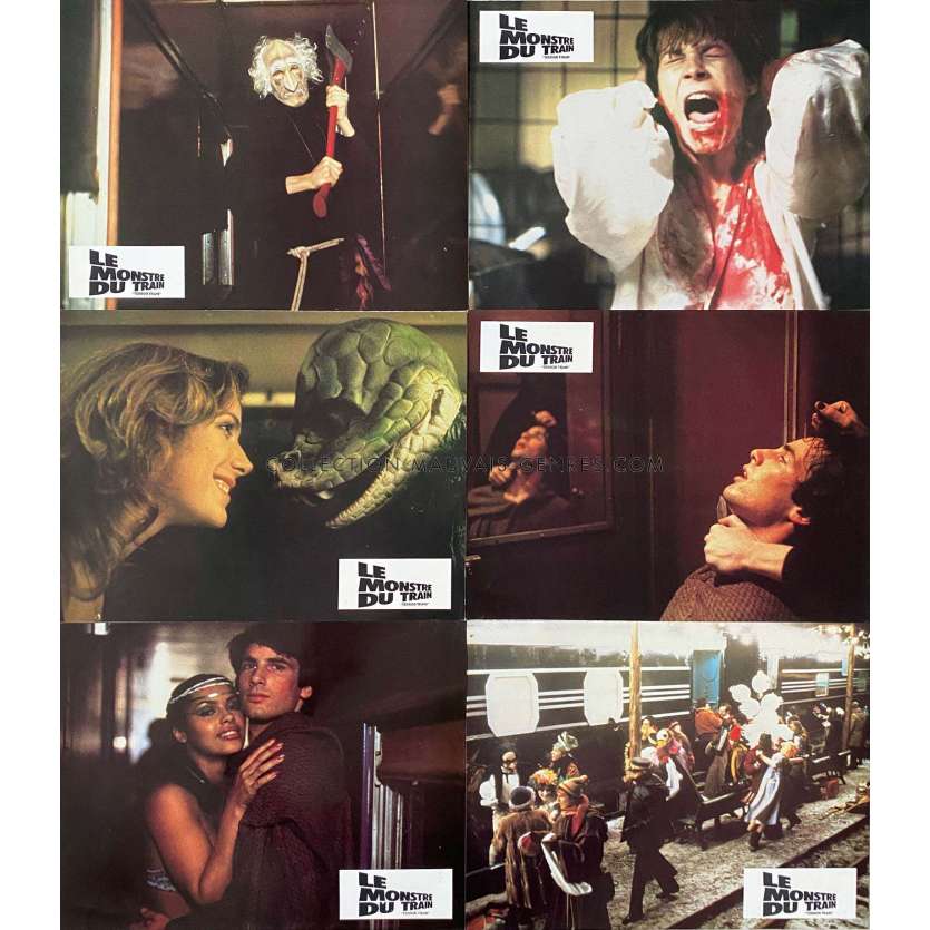 TERROR TRAIN French Lobby Cards x7 - 9x12 in. - 1980 - Roger Spottiswoode, Jamie Lee Curtis