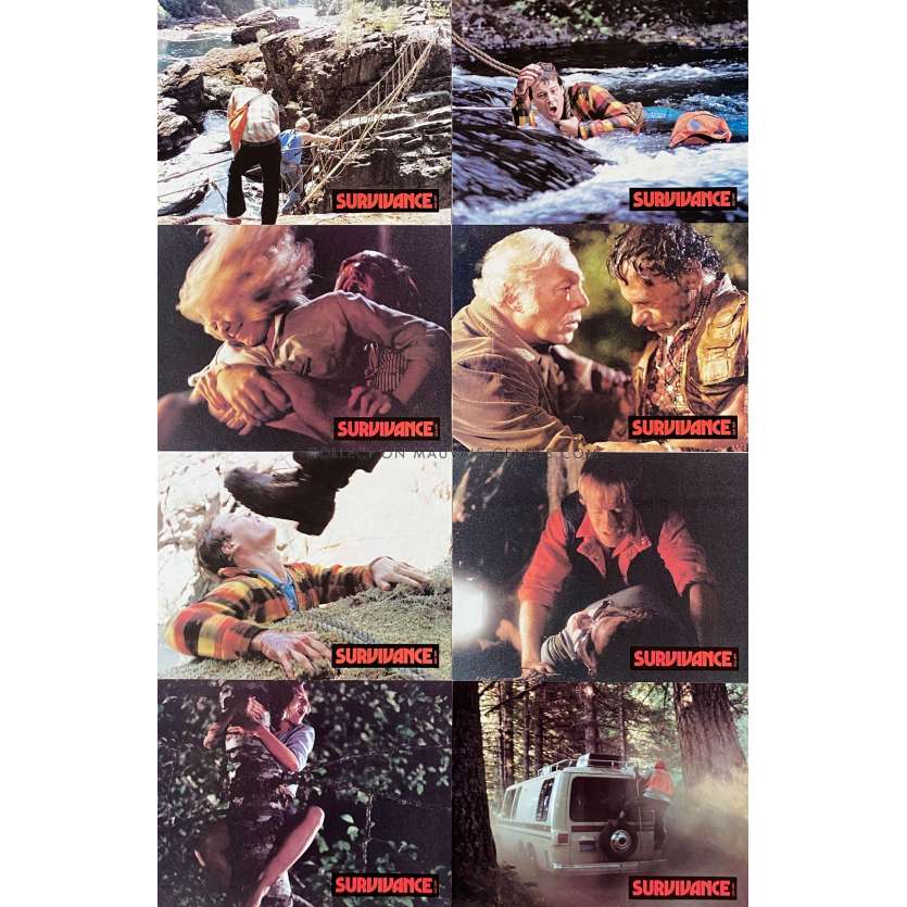 JUST BEFORE DAWN French Lobby Cards x8 - 9x12 in. - 1981 - Jeff Lieberman, George Kennedy