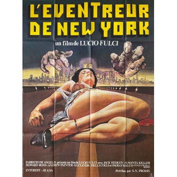 L'EVENTREUR DE NEW YORK Affiche de cinéma- 120x160 cm. - 1982 - Jack Hedley, Lucio Fulci