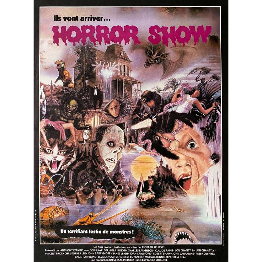 THE HORROR SHOW French Movie Poster- 15x21 in. - 1979 - Richard Schickel, Anthony Perkins