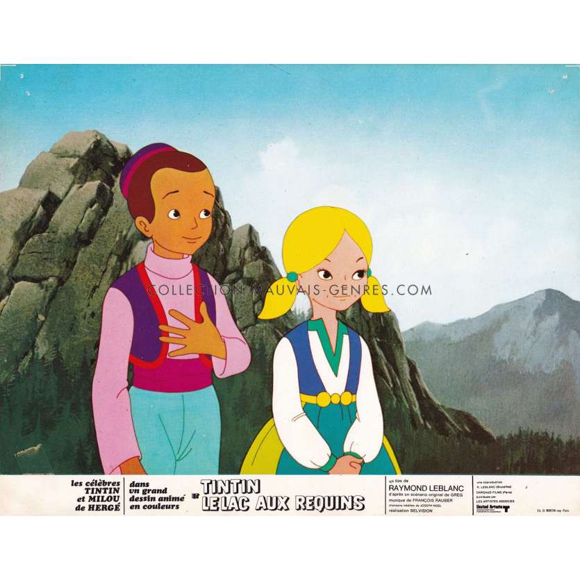 TINTIN ET LE LAC AUX REQUINS Photo de film N04 - 21x30 cm. - 1972 - Jacques Balutin, Raymond Leblanc