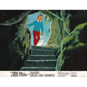 TINTIN AND THE LAKE OF SHARKS French Lobby Card N01 - 9x12 in. - 1972 - Raymond Leblanc, Jacques Balutin