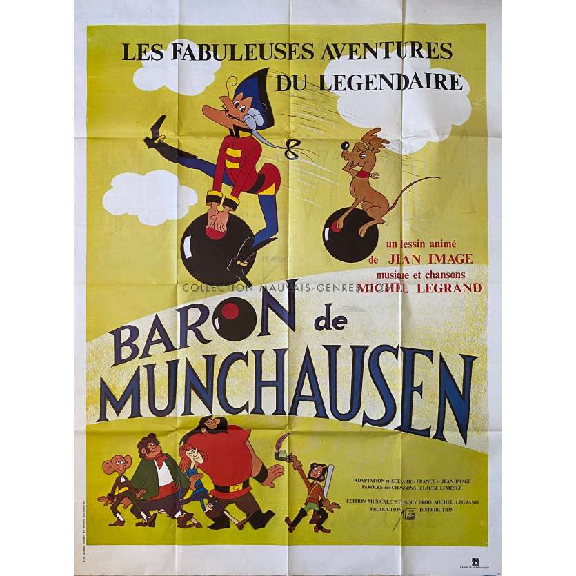 BARON MUNCHAUSEN French Movie Poster- 47x63 in. - 1979 - Jean Image, Dominique Paturel