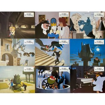 THE KING OF THE MOCKINGBIRD French Lobby Cards x9 - 9x12 in. - 1980 - Paul Grimault, Jean Martin