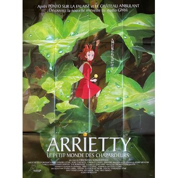 THE SECRET WORLD OF ARRIETY French Movie Poster- 47x63 in. - 2010 - Studio Ghibli, Hayao Miyazaki