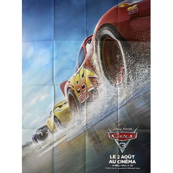 CARS 3 French Movie Poster Adv. - 47x63 in. - 2017 - Pixar, Owen Wilson