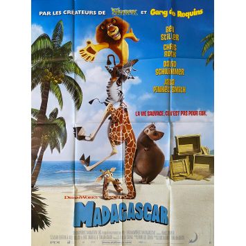 MADAGASCAR French Movie Poster- 47x63 in. - 2005 - Eric Darnell, Chris Rock
