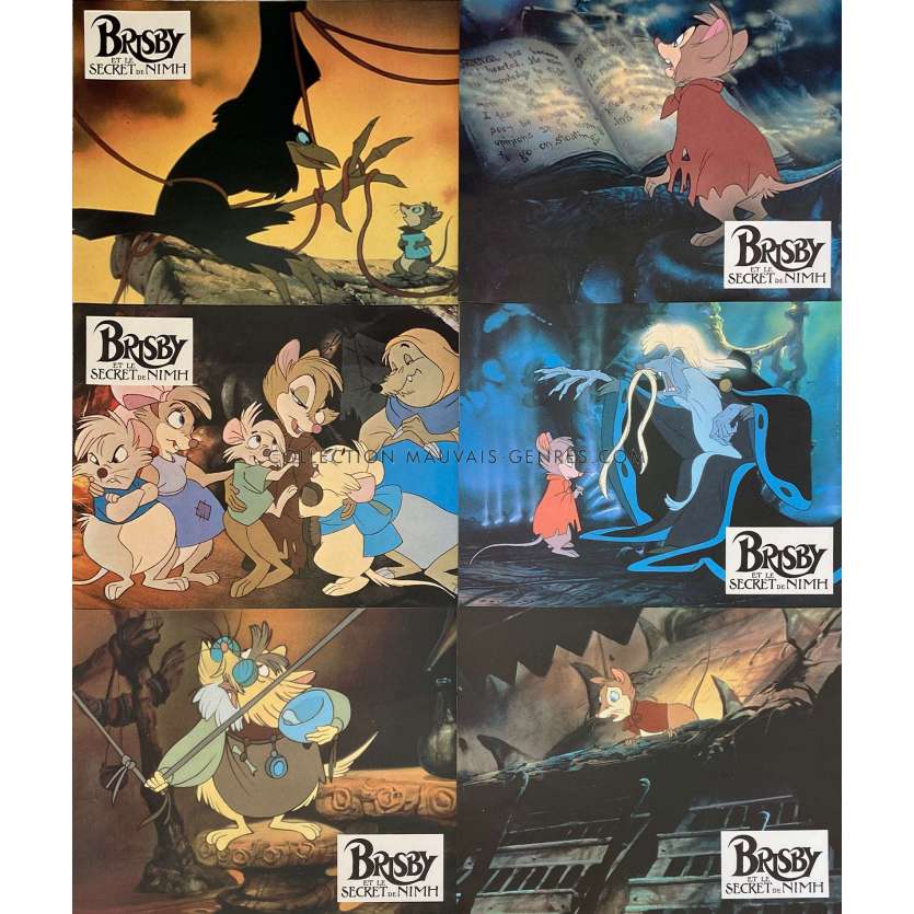 THE SECRET OF NIMH French Lobby Cards x6 - Set A - 9x12 in. - 1982 - Don Bluth, Elisabeth Hartman