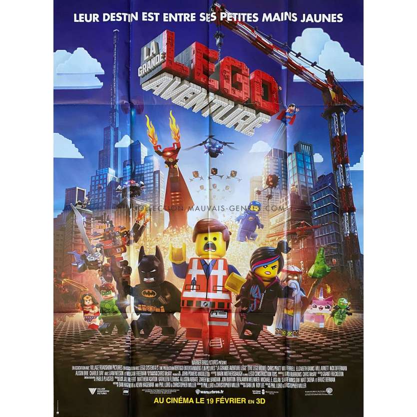 LA GRANDE AVENTURE LEGO Affiche de film- 120x160 cm. - 2014 - Chris Pratt, Phil Lord