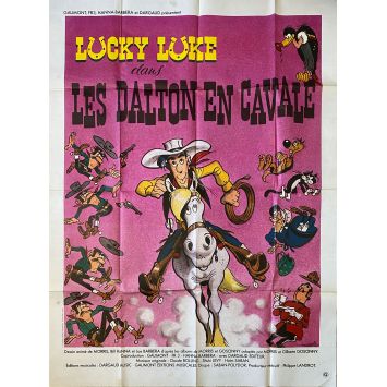 LES DALTONS EN CAVALE French Movie Poster- 47x63 in. - 1983 - Hanna Barbera, Roger Carel