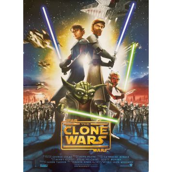 STAR WARS - THE CLONE WARS French Movie Poster- 15x21 in. - 2008 - Dave Filoni, Matt Lanter