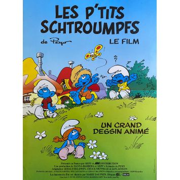 LES P'TITS SCHTROUMPFS Affiche de film- 40x54 cm. - 1988 - Albert Augier, William Hanna