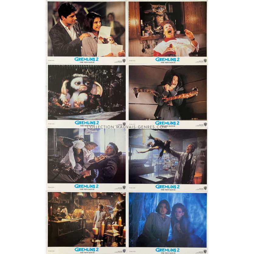 GREMLINS 2 Photos de film x8 - 28x36 cm. - 1990 - Zach Galligan, Joe Dante