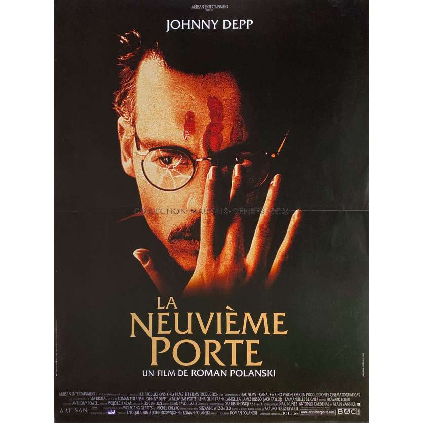 THE NINTH GATE French Movie Poster- 15x21 in. - 1999 - Roman Polanski, Johnny Depp