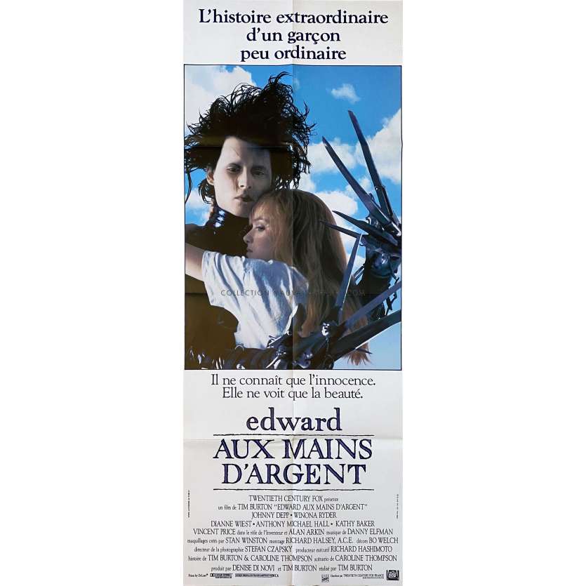 EDWARD AUX MAINS D'ARGENT Affiche de film- 60x160 cm. - 1992 - Johnny Depp, Tim Burton