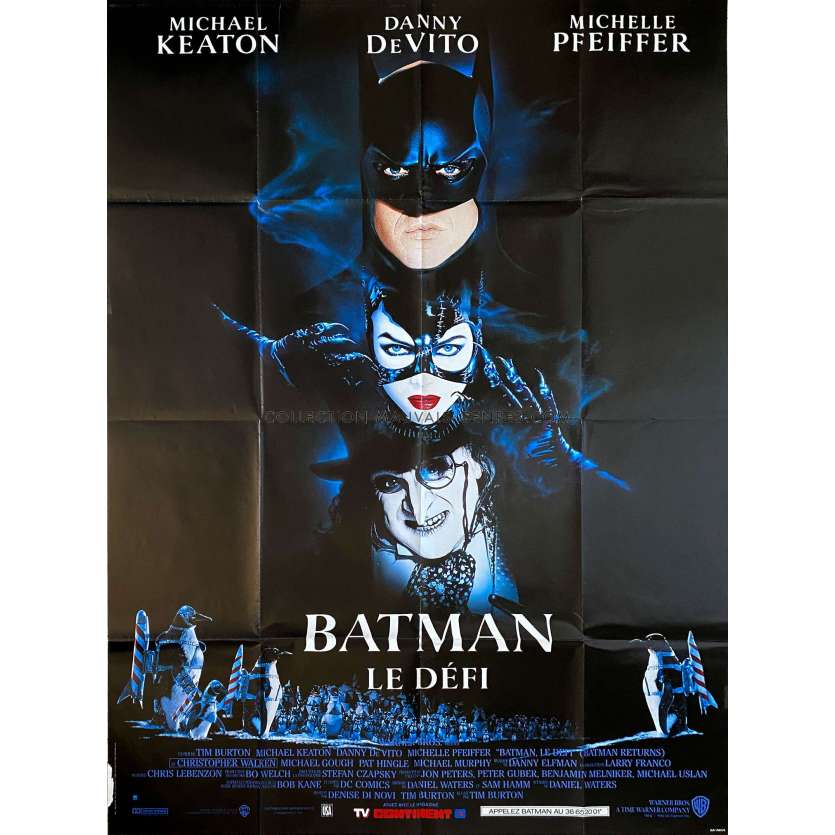 BATMAN 2 LE DEFI Affiche de film- 120x160 cm. - 1992 - Michael Keaton, Tim Burton