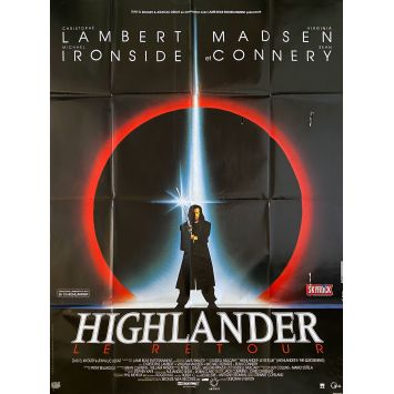 HIGHLANDER 2 LE RETOUR Affiche de film- 120x160 cm. - 1991 - Christopher Lambert, Russell Mulcahy
