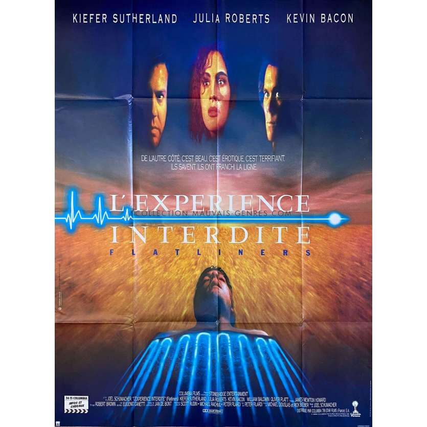 FLATLINERS French Movie Poster- 47x63 in. - 1990 - Joel Shumacher, Kiefer Sutherland