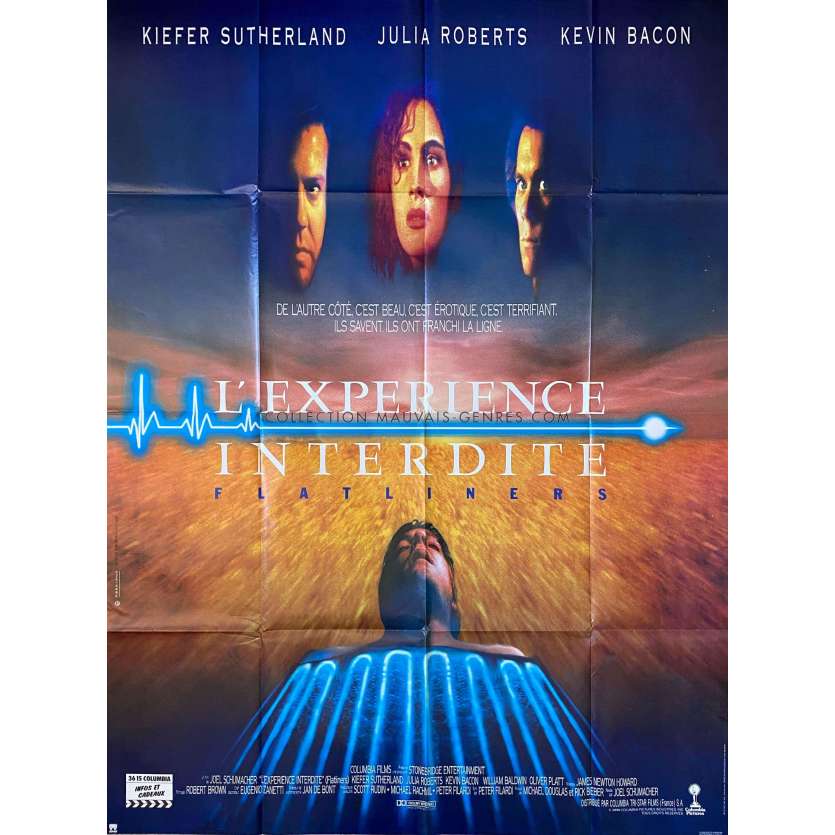 L'EXPERIENCE INTERDITE Affiche de film- 120x160 cm. - 1990 - Kiefer Sutherland, Joel Shumacher