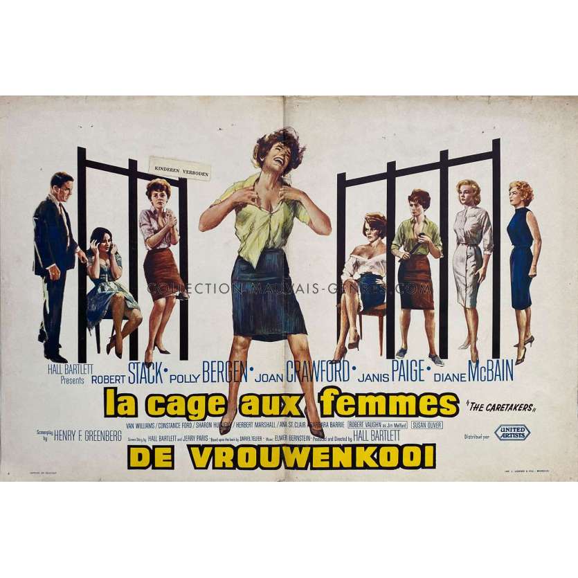 LA CAGE AUX FEMMES Affiche de film- 35x55 cm. - 1963 - Robert Stack, Hall Bartlett