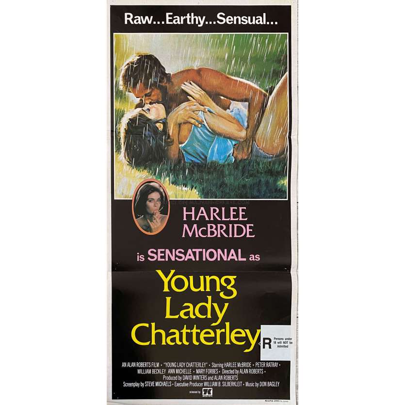 YOUNG LADY CHATTERLEY Australian Movie Poster- 13x30 in. - 1977 - Alain Roberts, Harlee McBride