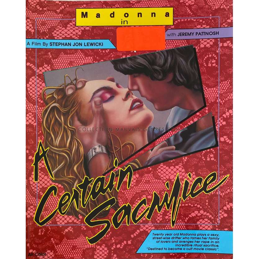 A CERTAIN SACRIFICE Synopsis- 21x30 cm. - 1979 - Madonna, Stephen Jon Lewicki