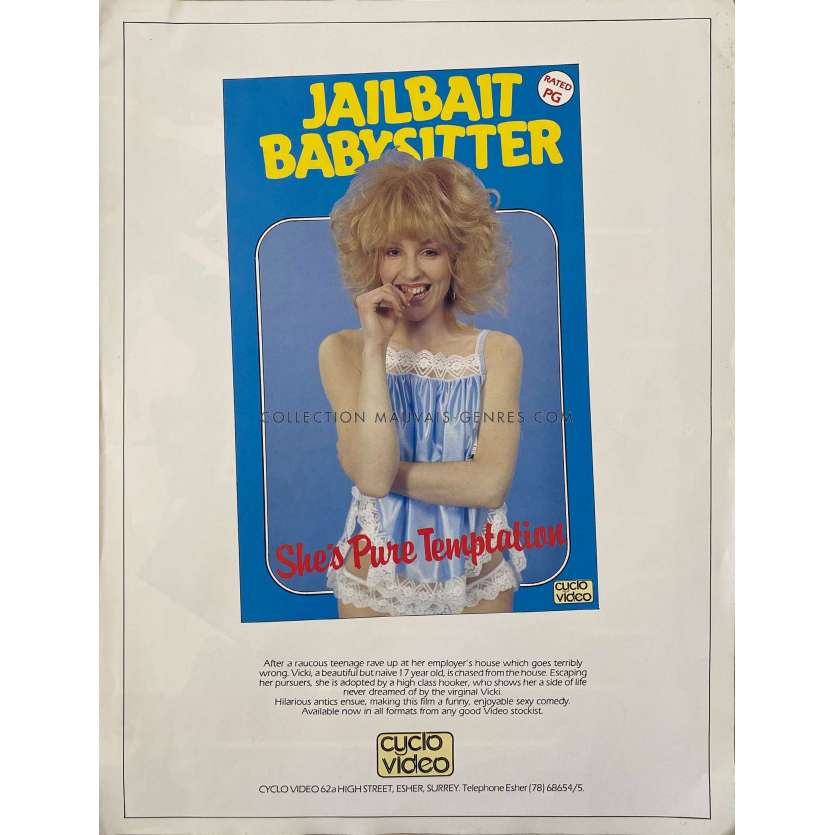 JAILBAIT BABYSITTER Synopsis 4 pages. - 30x40 cm. - 1977 - Therese Pare, John Hayes