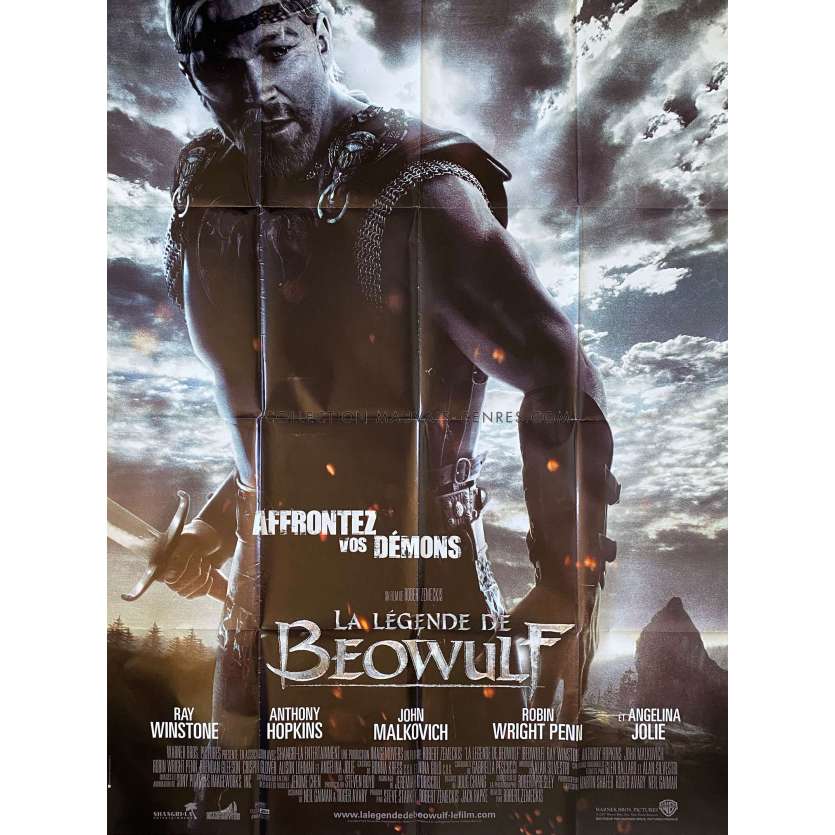 BEOWULF French Movie Poster- 47x63 in. - 2007 - Robert Zemeckis, Neil Gaiman