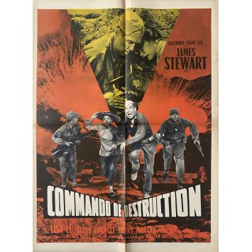 COMMANDO DE DESTRUCTION Affiche de film- 60x80 cm. - 1960 - James Stewart, Daniel Mann