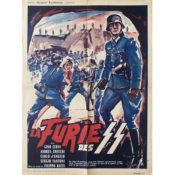 DIECI ITALIANI PER UN TEDESCO French Movie Poster- 23x32 in. - 1962 - Filippo Walter Ratti , Gino Cervi