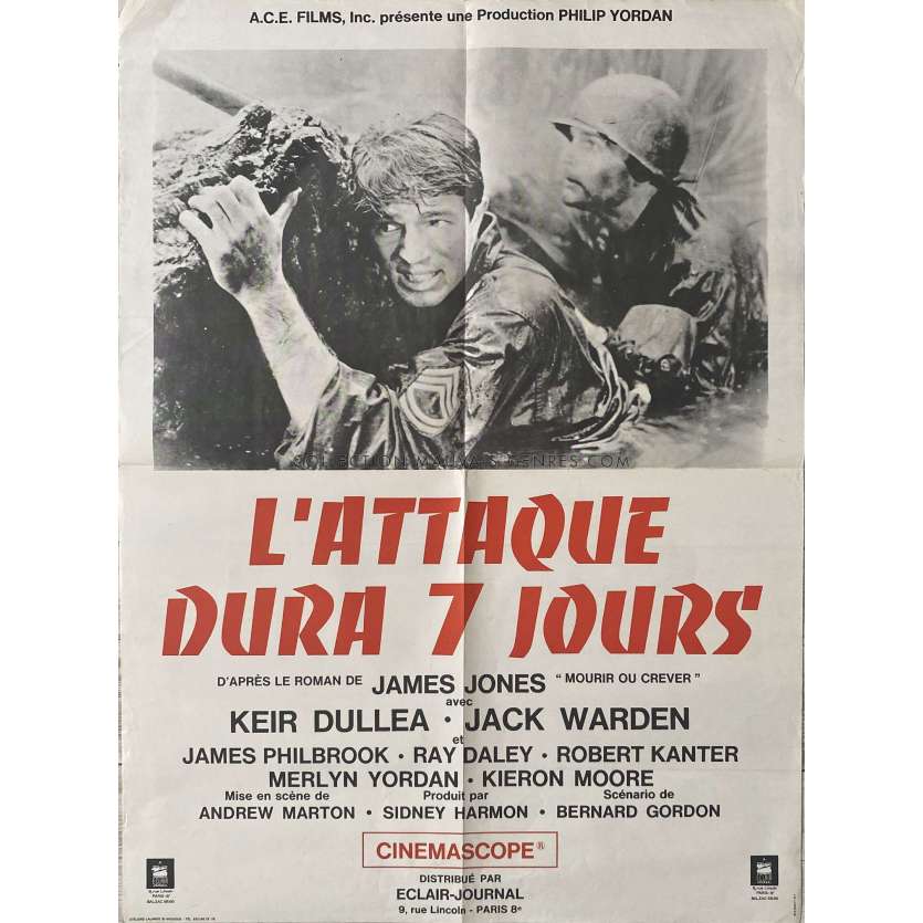 L'ATTAQUE DURA 7 JOURS Affiche de film- 60x80 cm. - 1964 - Keir Dullea, Andrew Marton